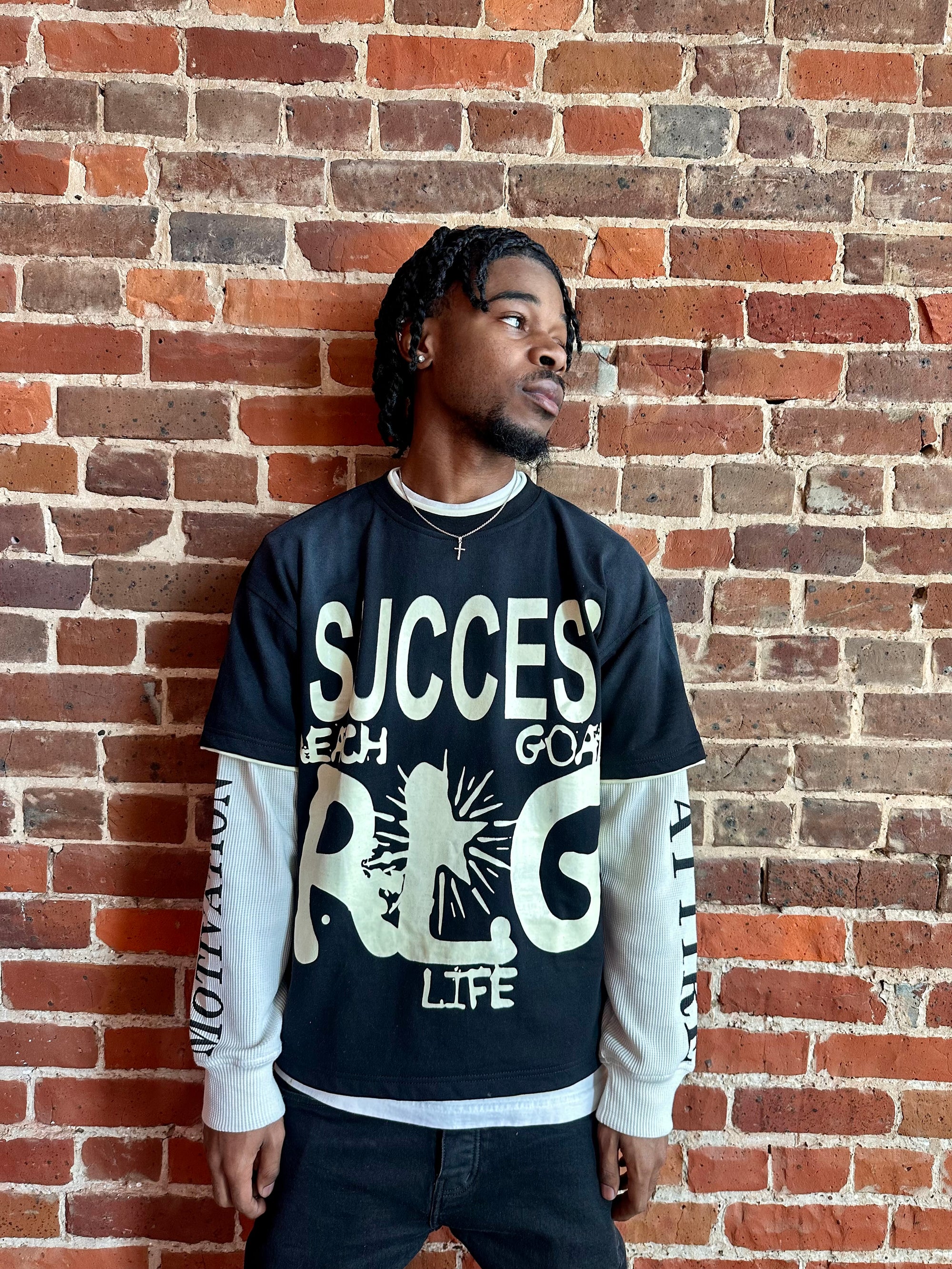 Black RG Double Layer Thermal Tee