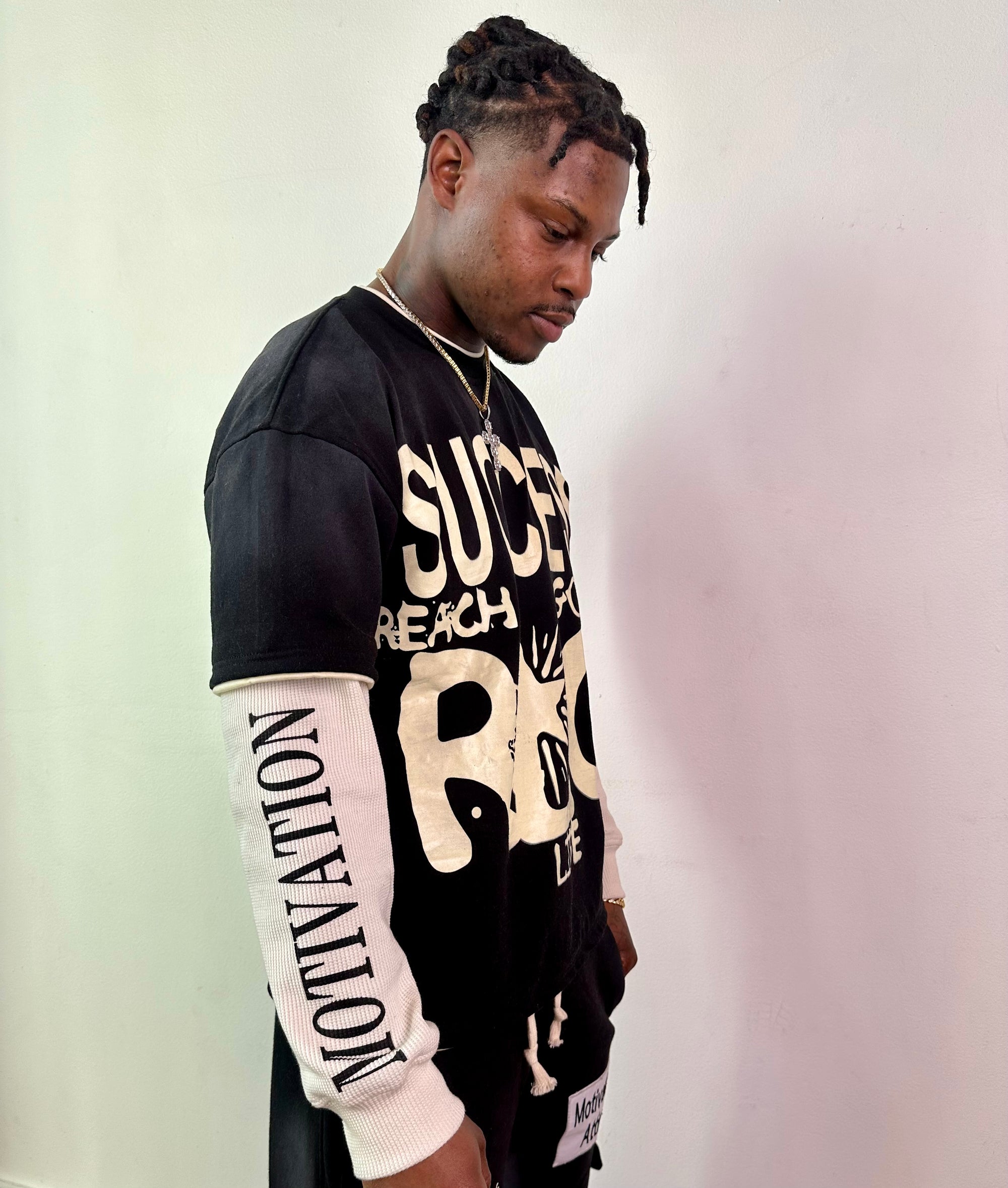 Black RG Double Layer Thermal Tee